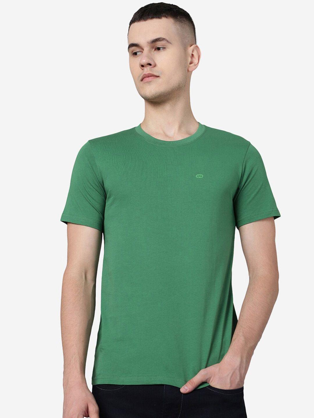 jade blue men cotton slim fit t-shirt