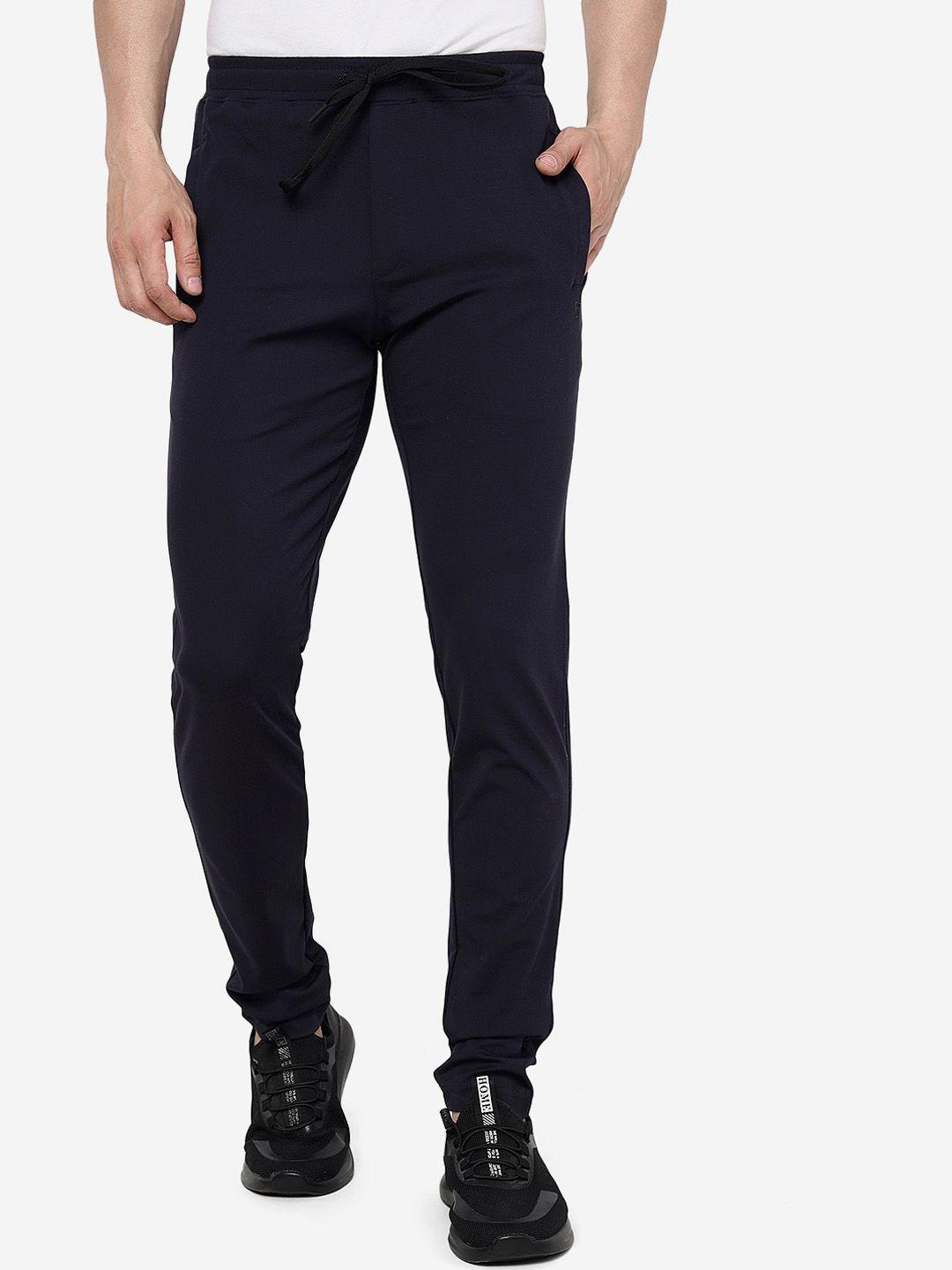 jade blue men slim fit pure cotton track pants