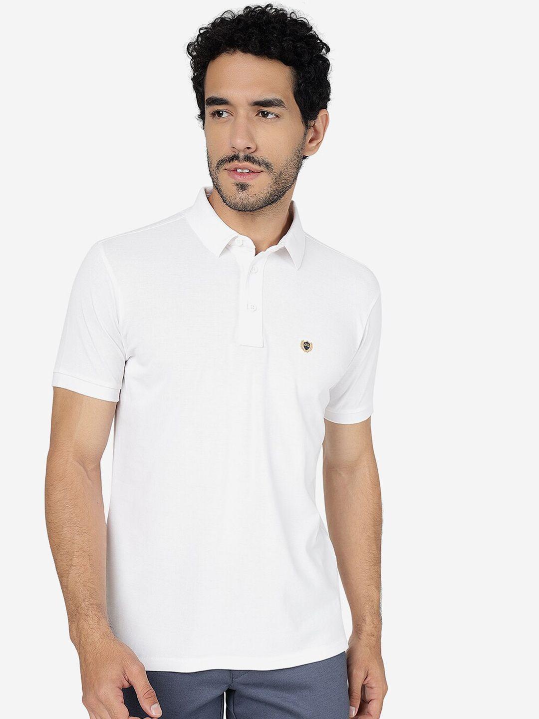 jade blue polo collar pure cotton slim fit t-shirt