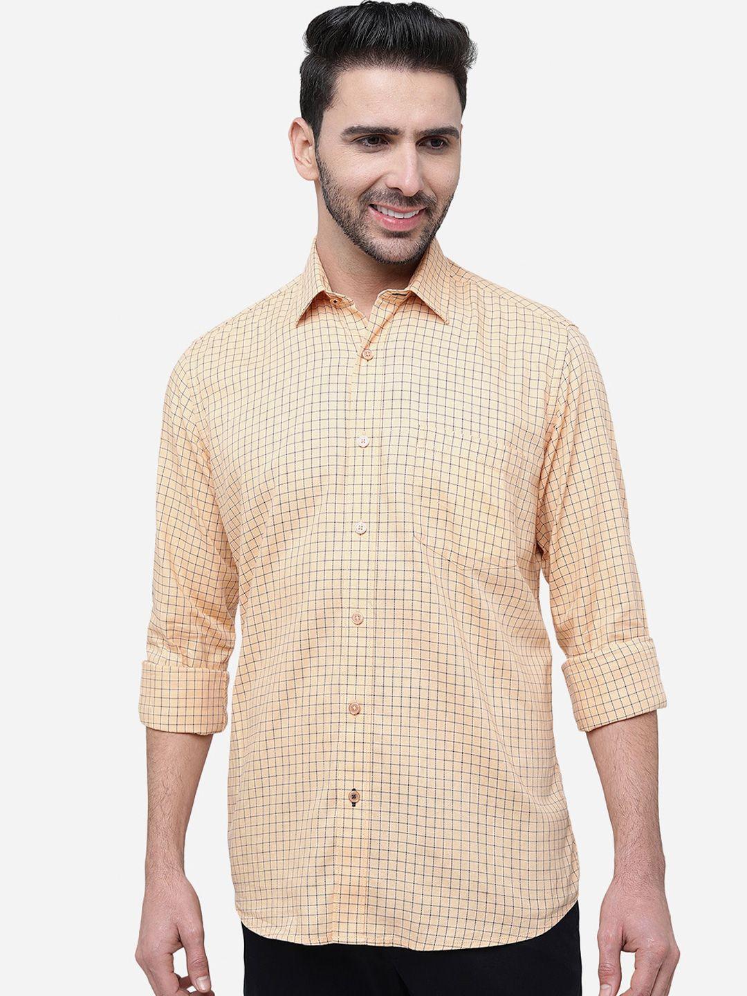 jade blue slim fit windowpane checked casual cotton shirt