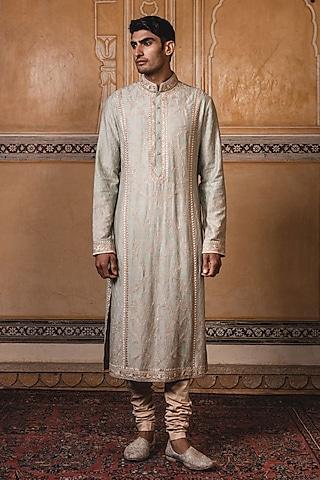 jade embroidered kurta set