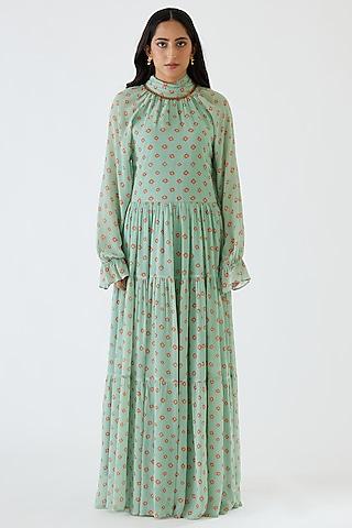 jade printed maxi dress