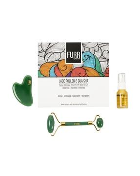 jade roller & gua sha facial massage kit