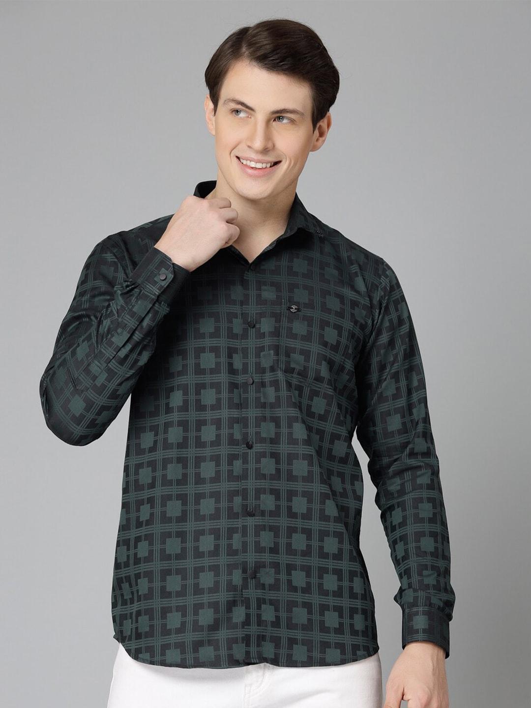 jadeberry geometric printed standard cotton casual shirt