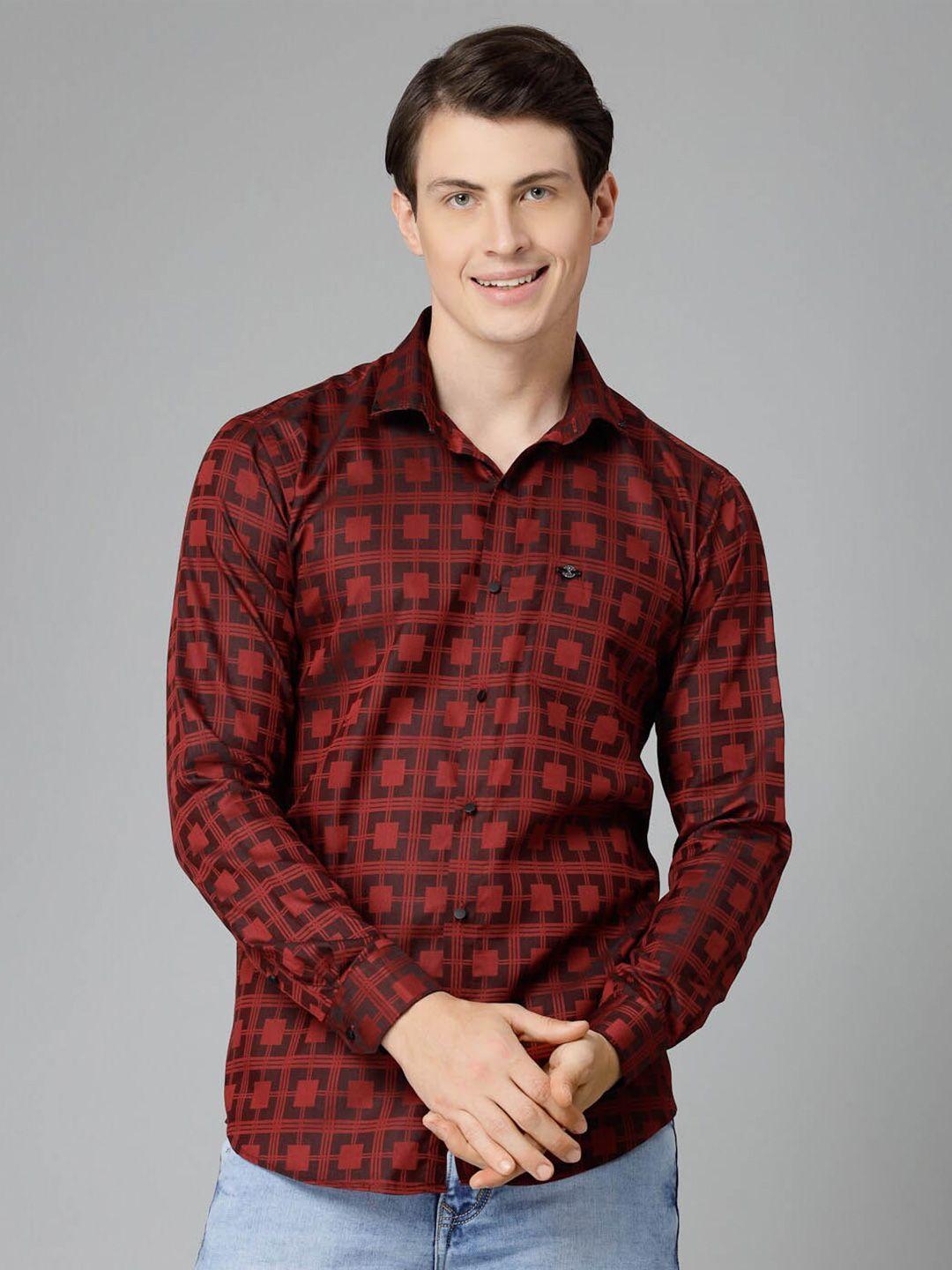 jadeberry standard geometric printed cotton casual shirt