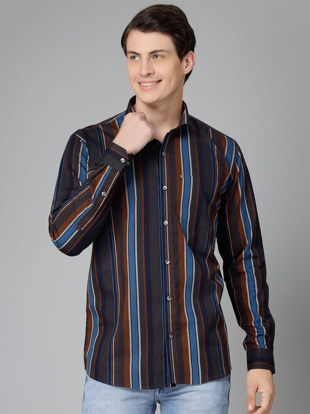 jadeberry standard striped cotton casual shirt