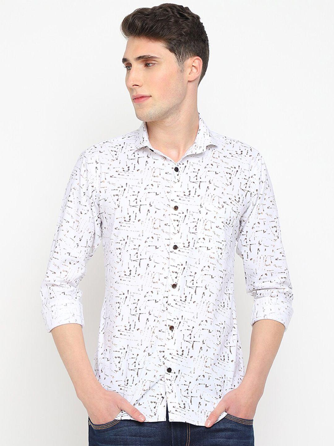 jadeberry classic abstract printed cotton casual shirt