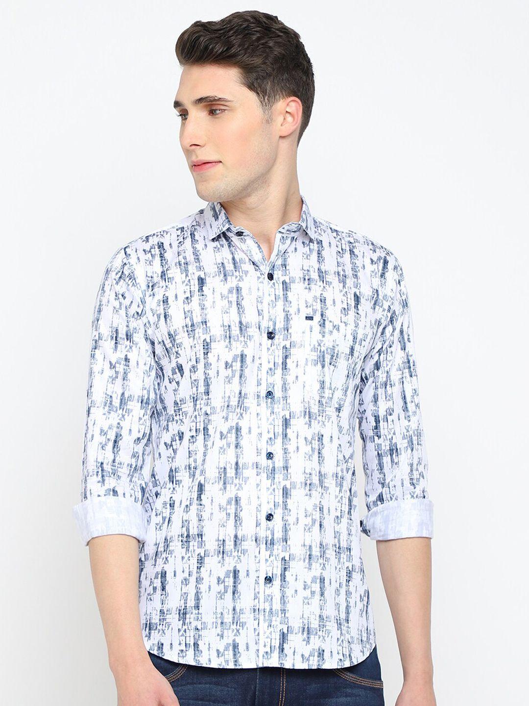 jadeberry classic fit abstract printed cotton casual shirt