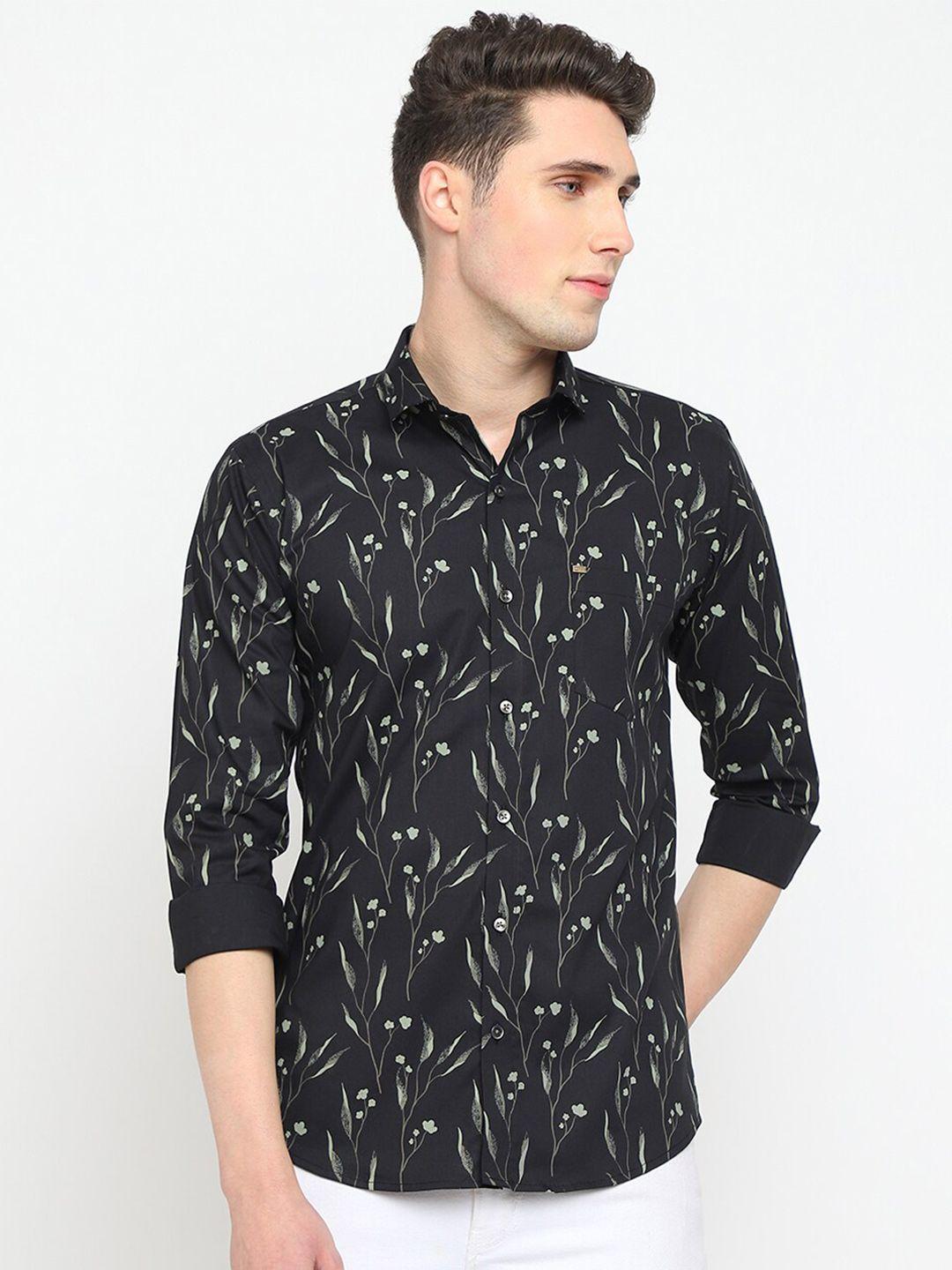 jadeberry classic opaque floral printed cotton casual shirt