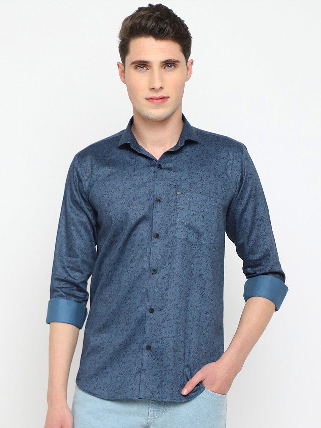 jadeberry classic slim fit floral printed cotton casual shirt