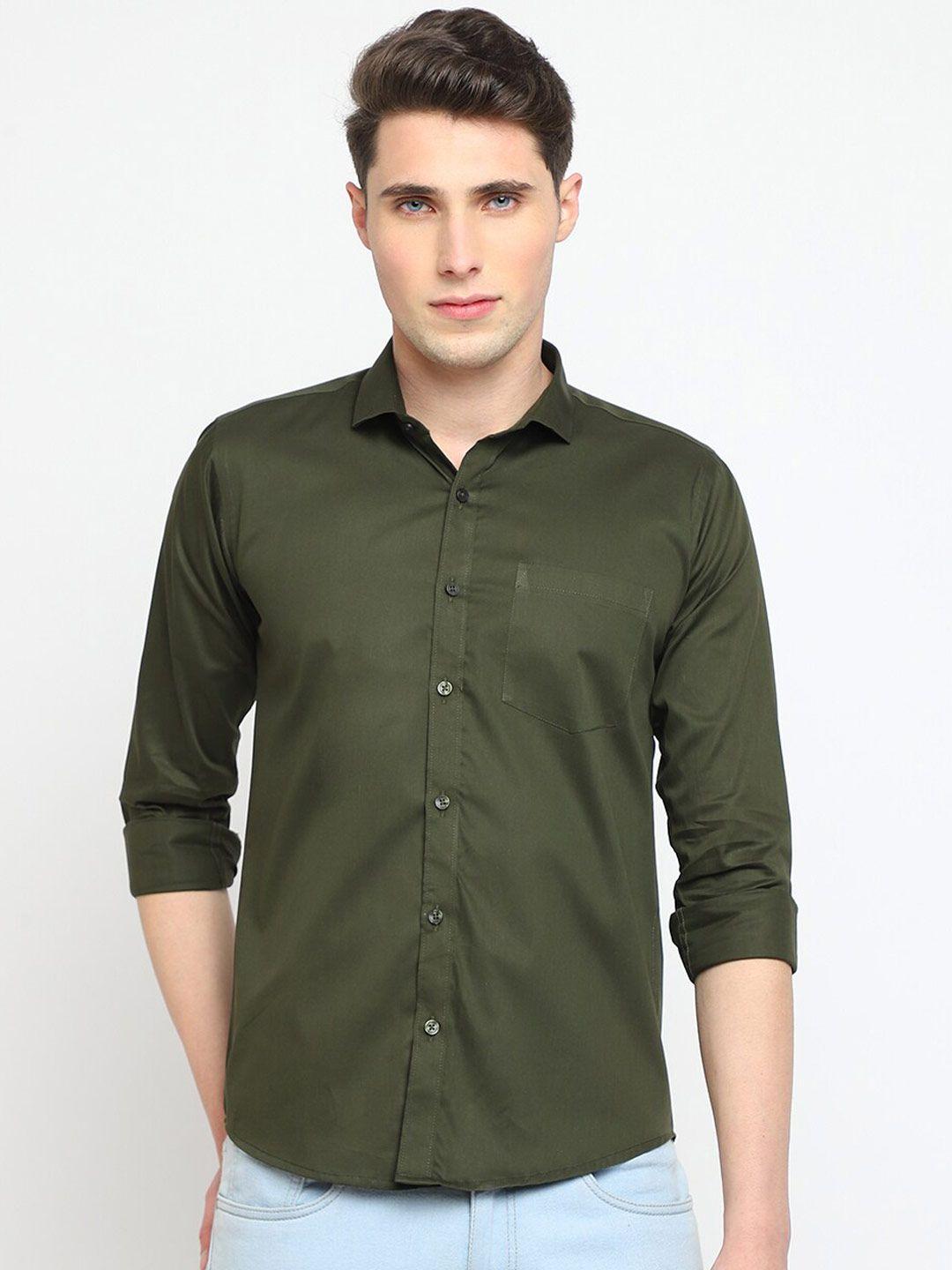 jadeberry classic spread collar cotton shirt