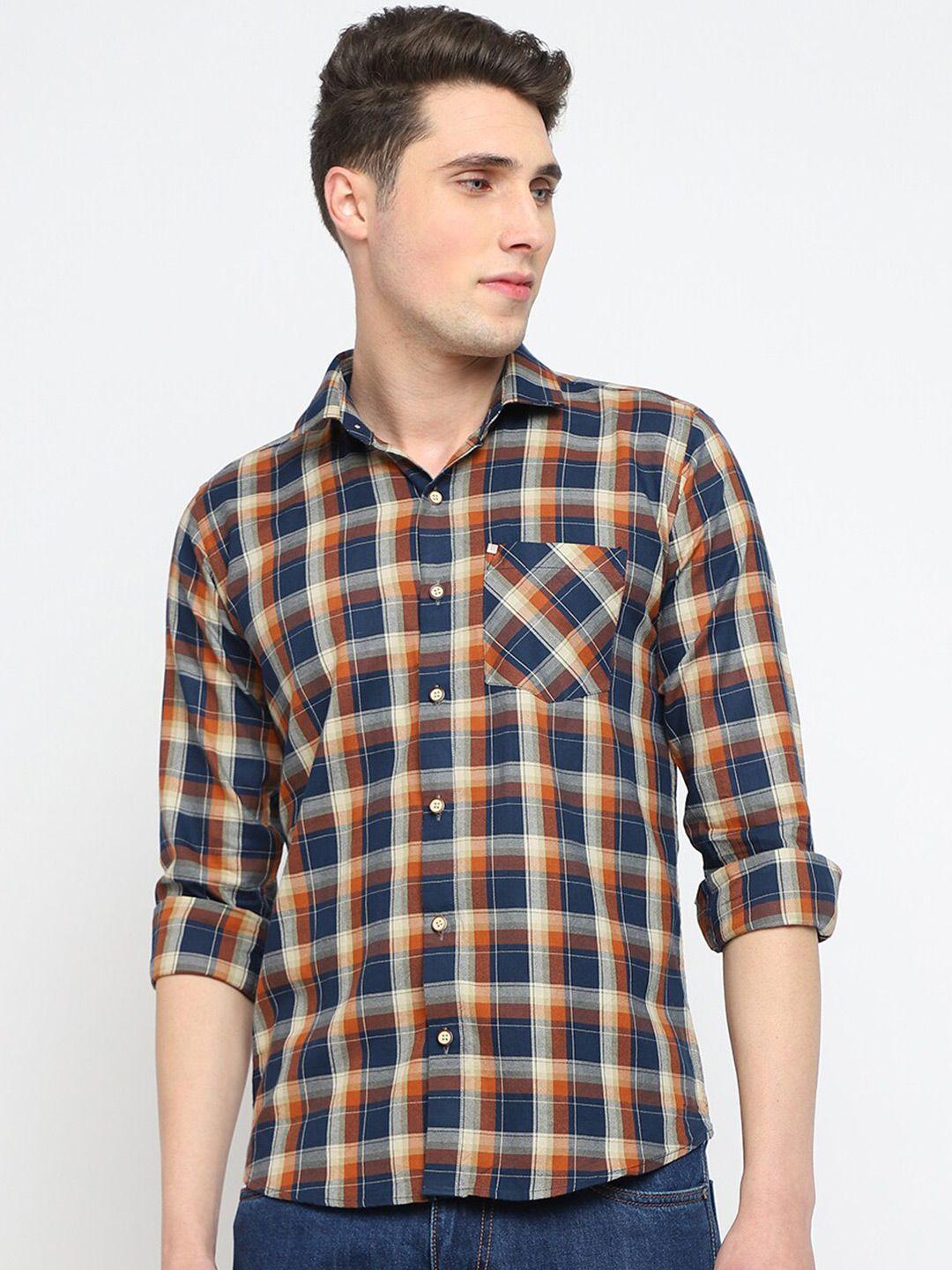 jadeberry classic tartan checked spread collar cotton casual shirt