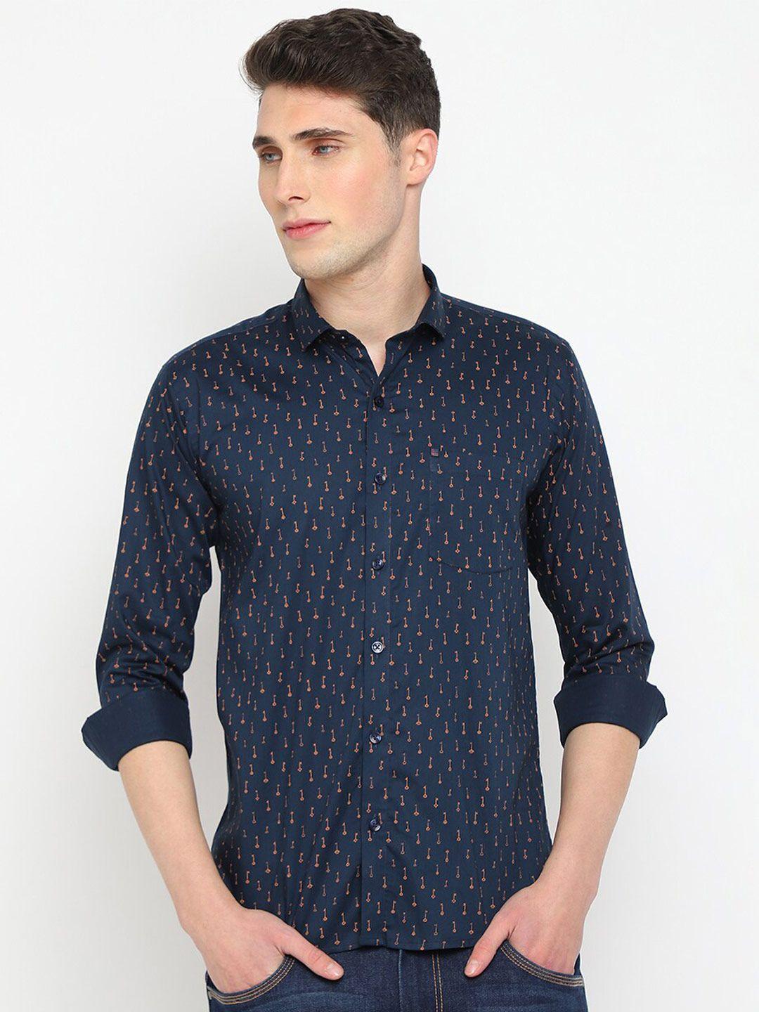 jadeberry conversational printed classic slim fit cotton casual shirt