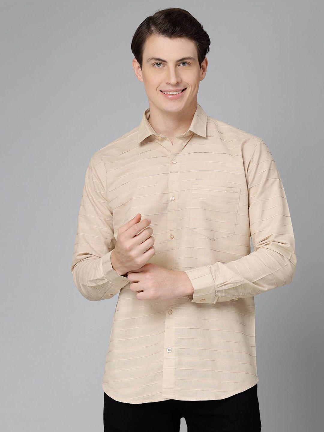jadeberry men standard horizontal striped cotton casual shirt