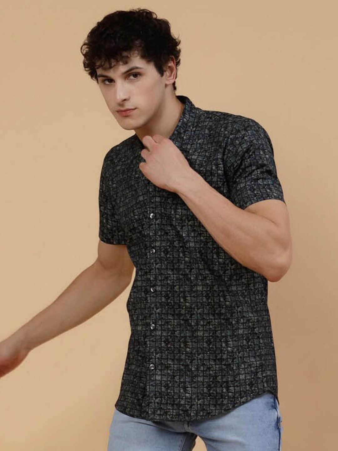 jadeberry standard abstract printed cotton casual shirt