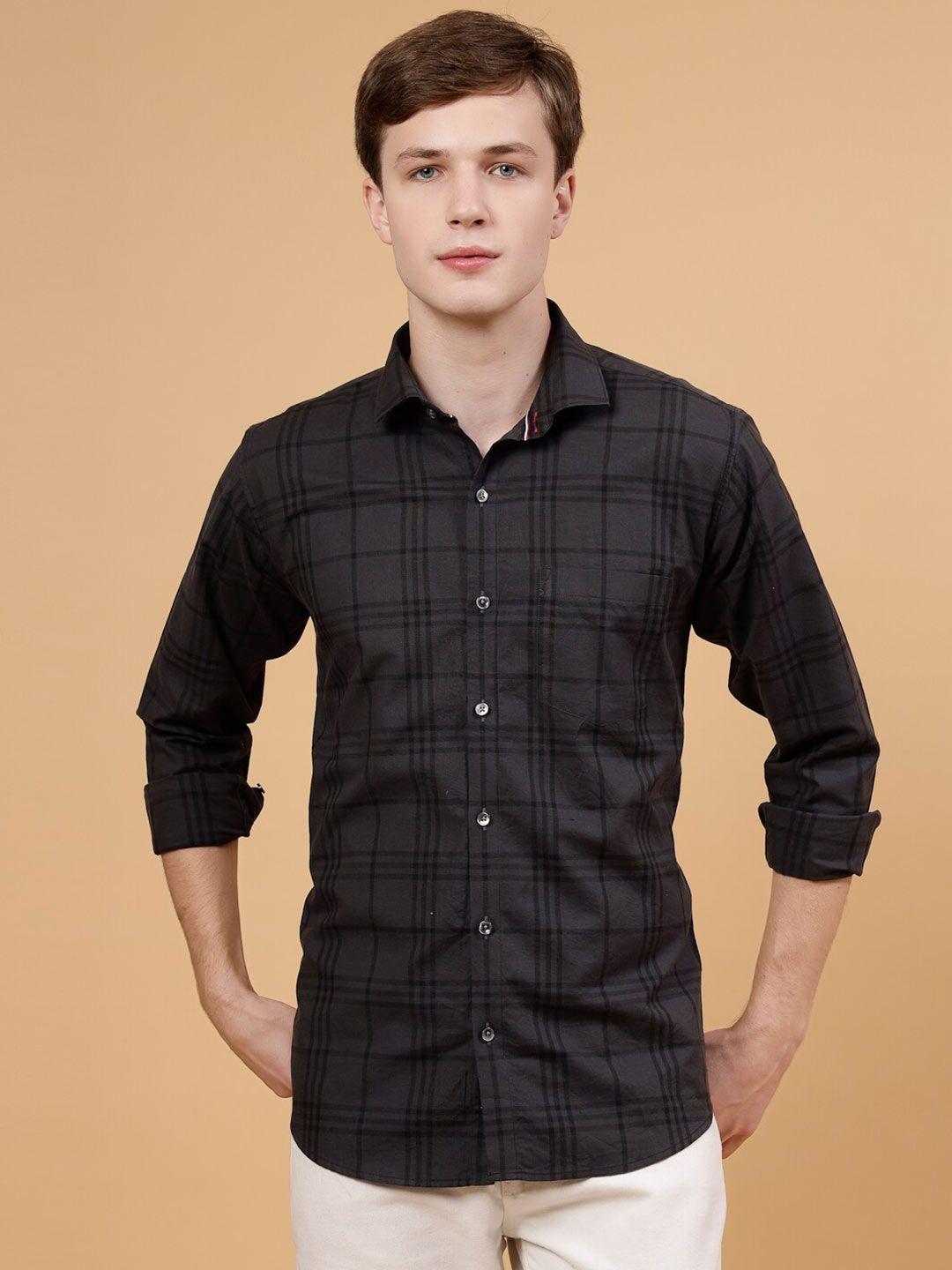 jadeberry standard checked cotton casual shirt