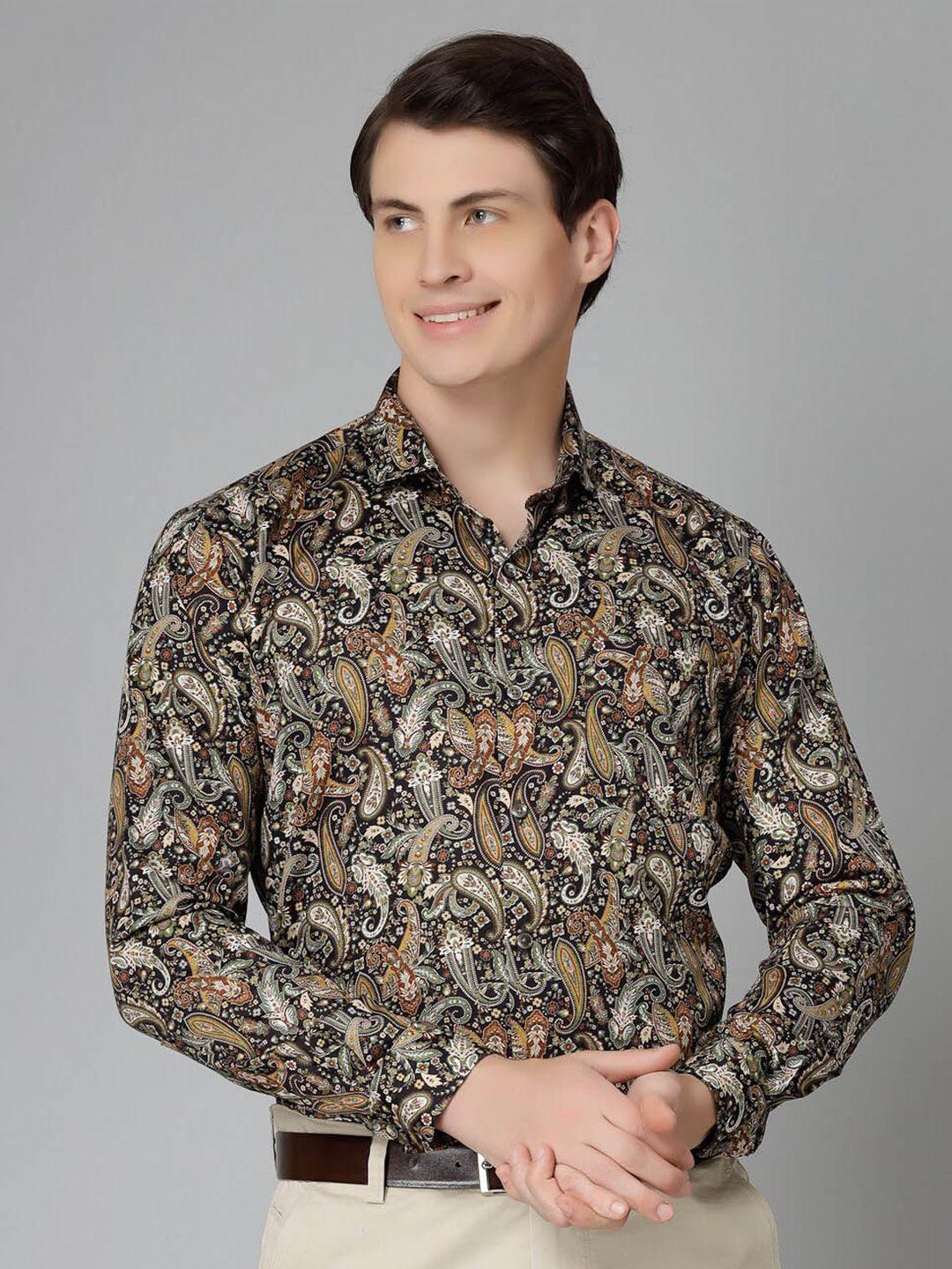 jadeberry standard floral opaque printed cotton formal shirt