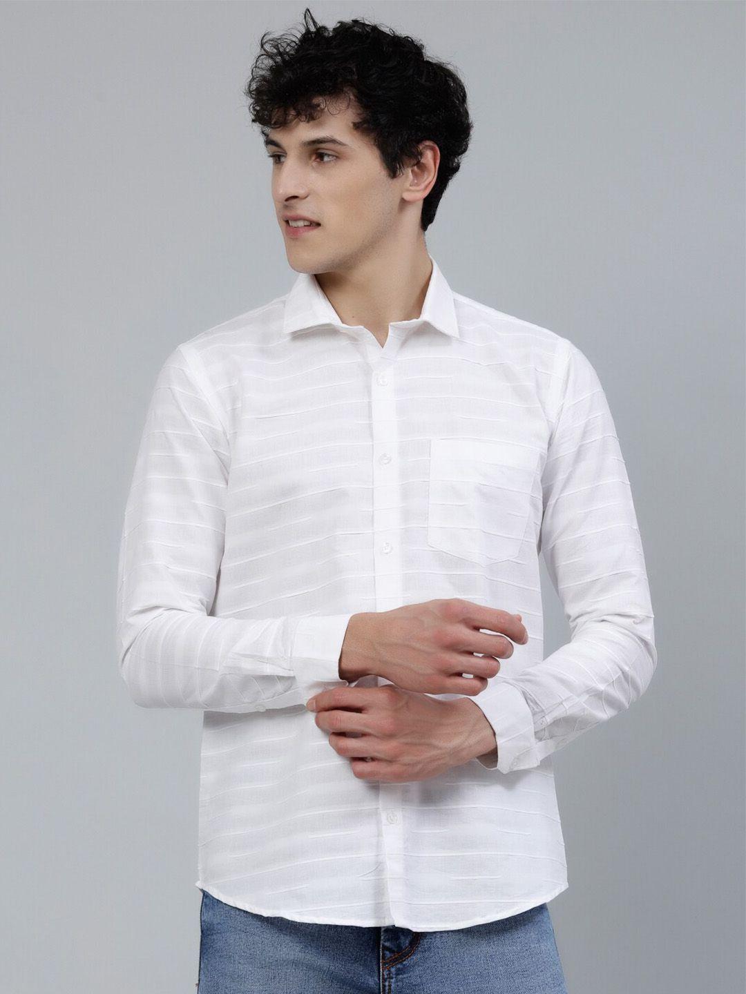 jadeberry standard horizontal stripes cotton casual shirt