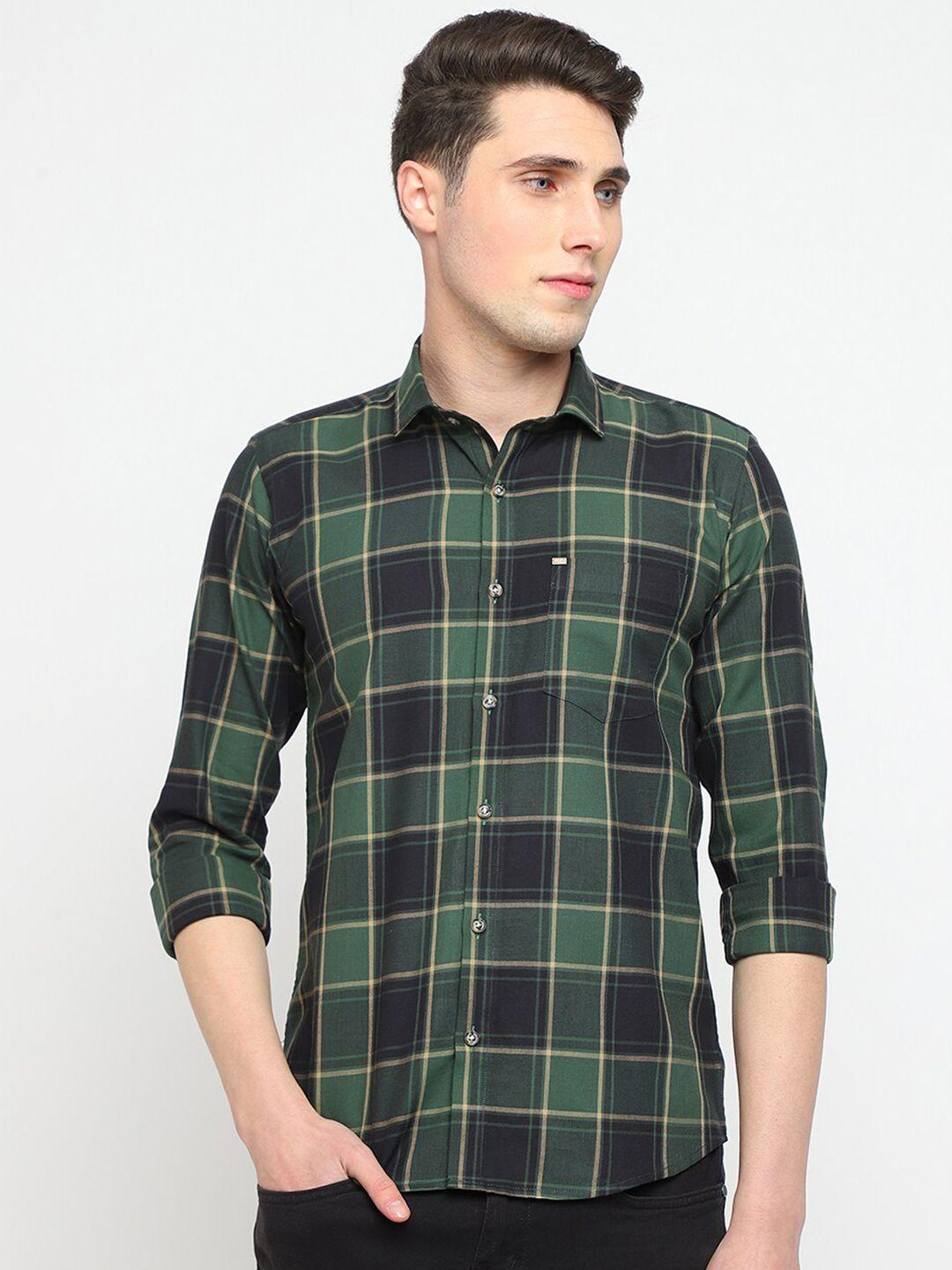 jadeberry tartan checked classic regular fit cotton casual shirt