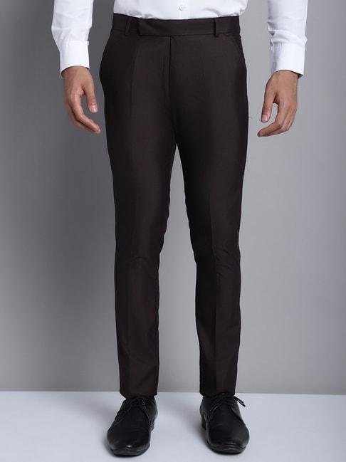 jainish coffee tapered fit trousers