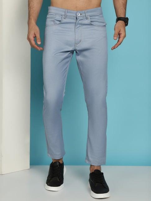 jainish blue tapered fit trousers