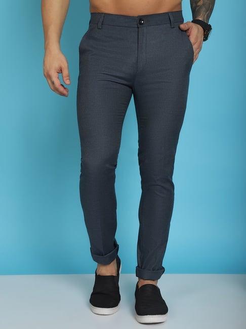 jainish charcoal tapered fit chinos