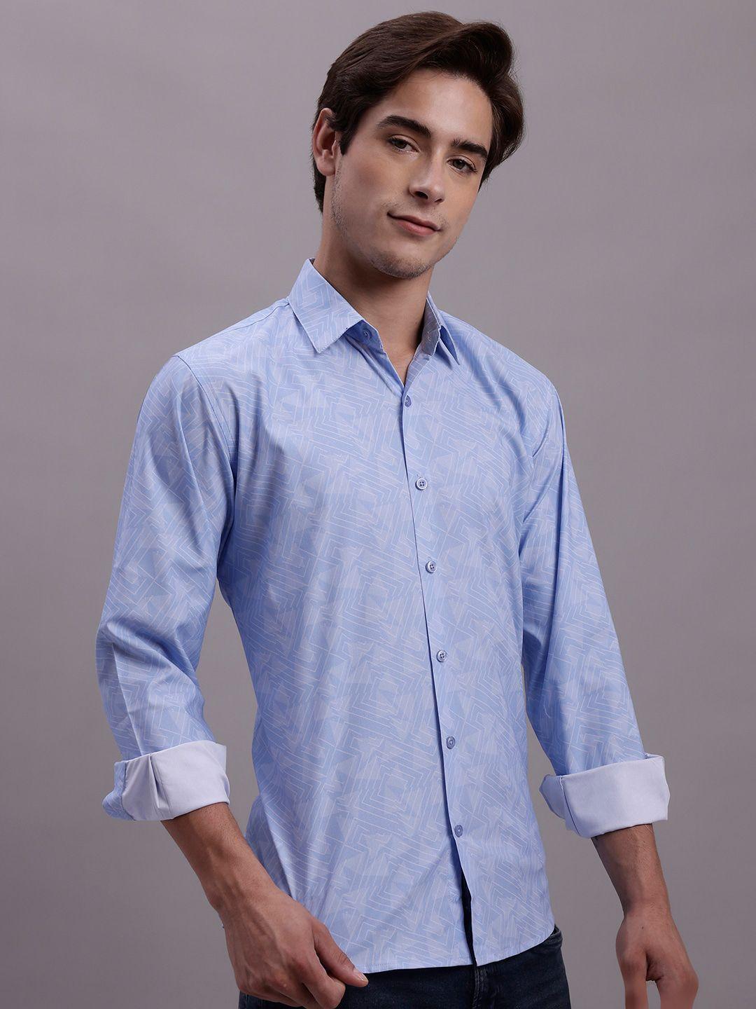 jainish classic geometric printed casual shirt