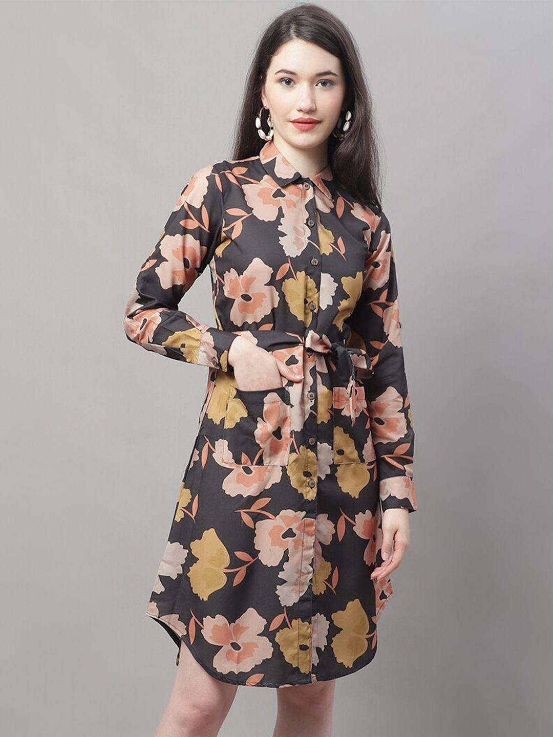 jainish floral print a-line dress