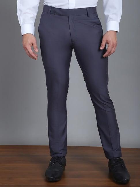 jainish grey tapered fit trousers