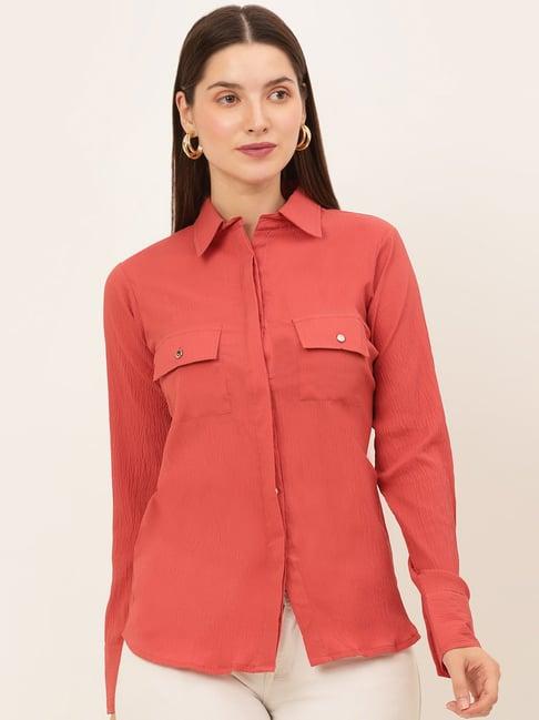 jainish peach regular fit shirt