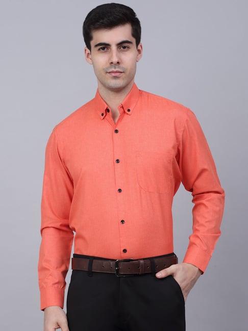 jainish peach regular fit shirt