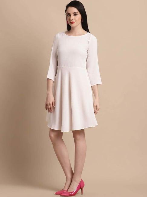 jainish white a-line dress