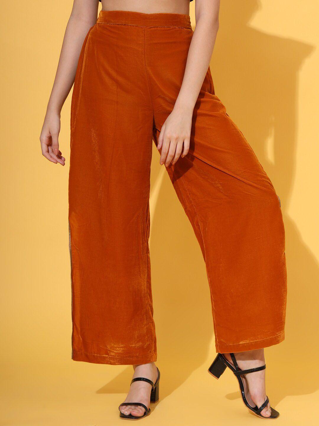 jaipur prime women rust trousers