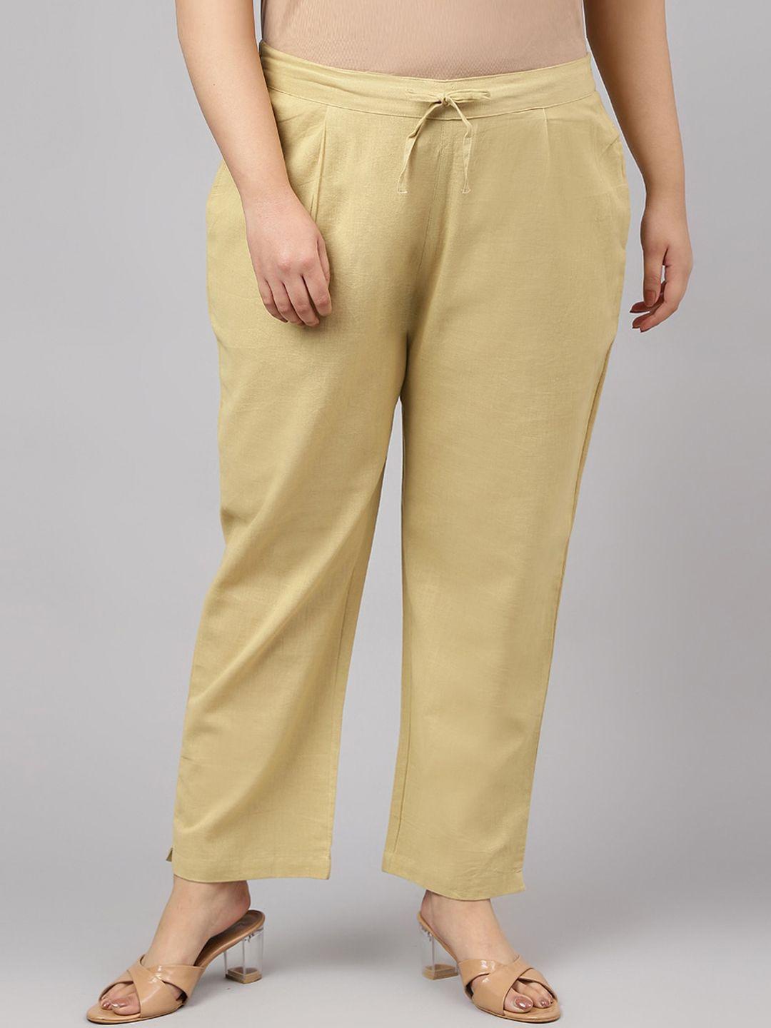 jaipur attire women plus size relaxed pleated trousers