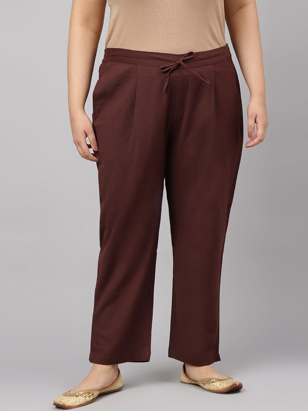 jaipur attire women plus size relaxed pleated trousers