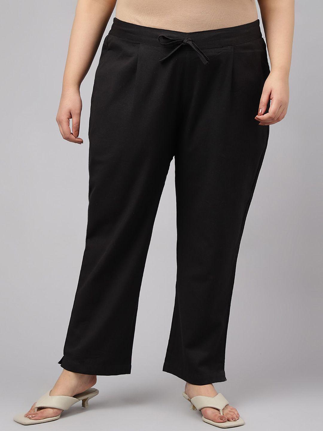 jaipur attire women plus size relaxed pleated trousers