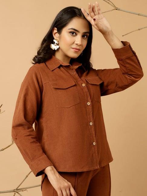 jaipur kurti camel brown shirt