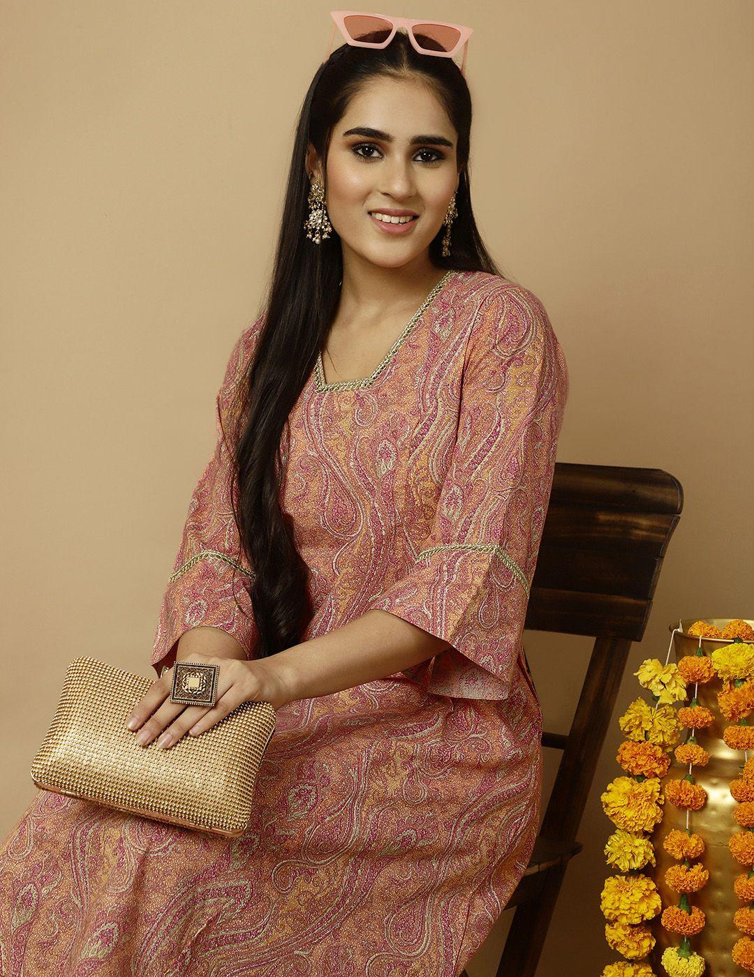 jaipur kurti ethnic motifs printed cotton kurta