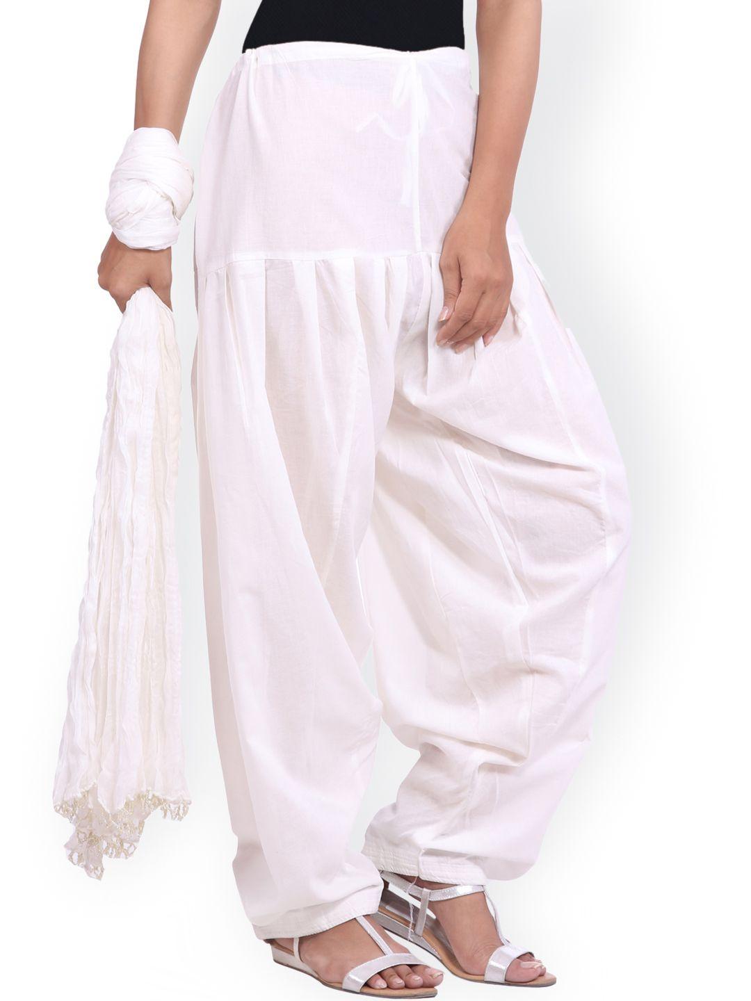 jaipur kurti off-white patiala & dupatta