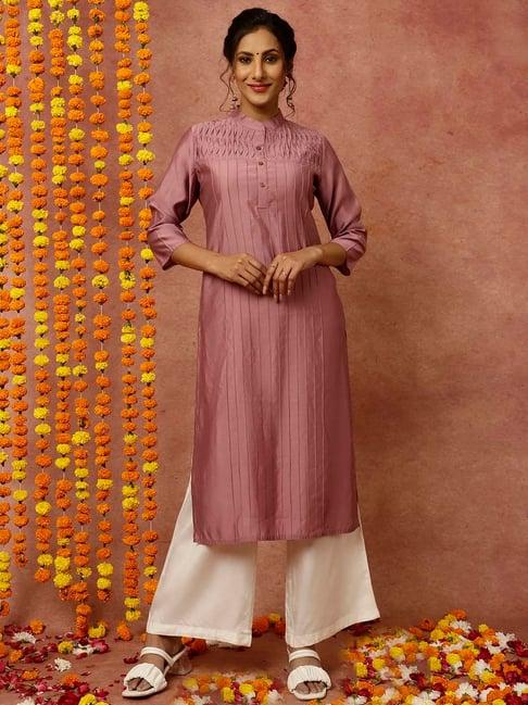 jaipur kurti onion pink straight kurta