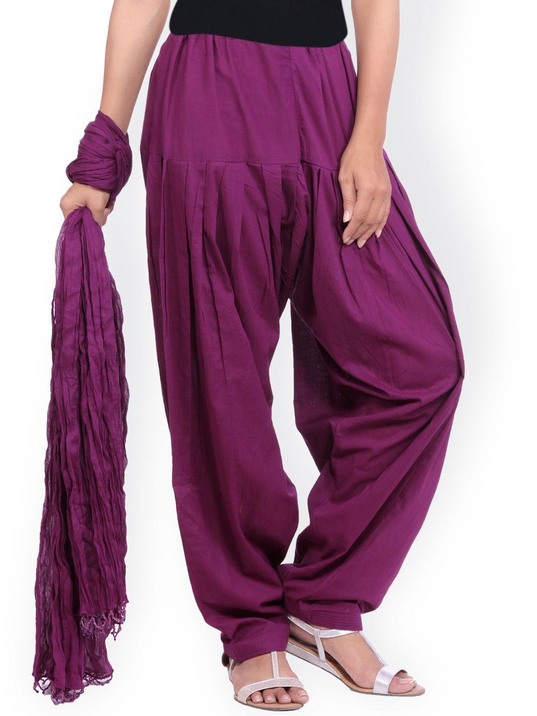 jaipur kurti purple patiala & dupatta