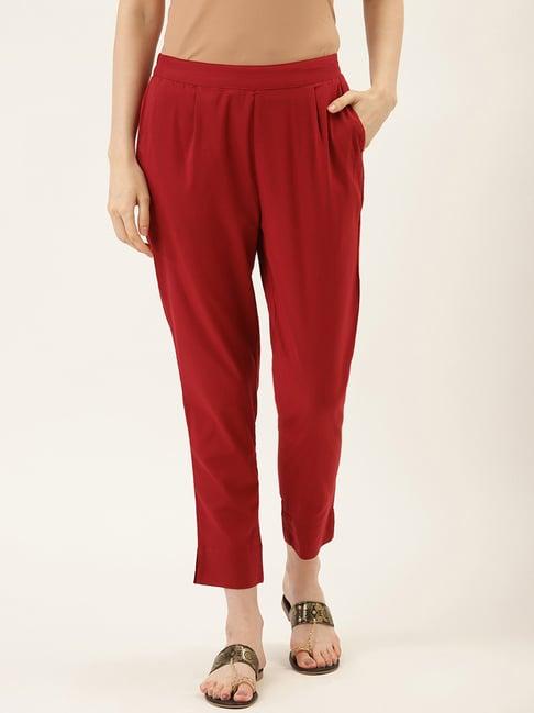 jaipur kurti red cotton pants