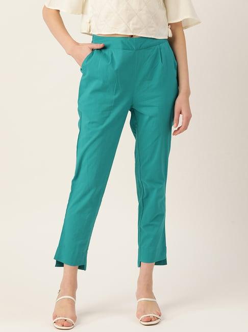 jaipur kurti turquoise cotton pants