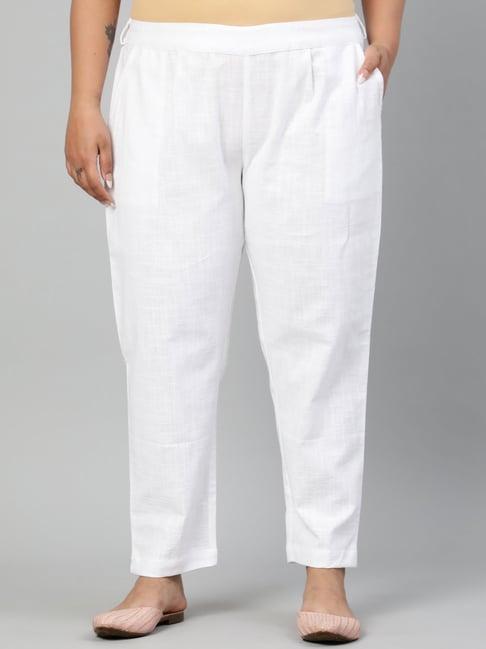 jaipur kurti white regular fit pants