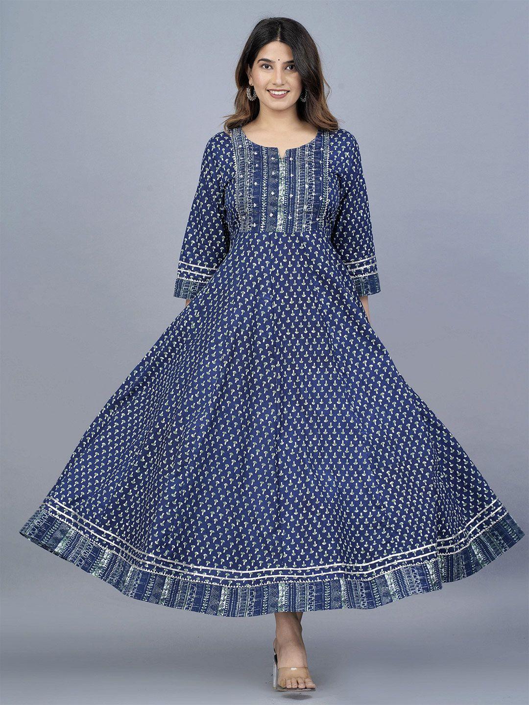 jaipuri collection ethnic maxi cotton ethnic dress