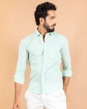 jaipuri printed full-sleeves shirt