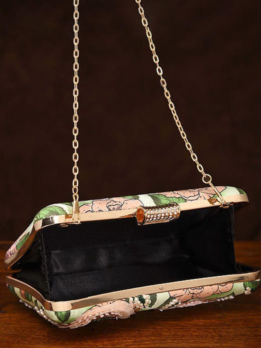 jalwa art sequined embellished box clutch