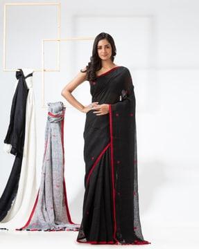 jamdani weave saree with blouse piece