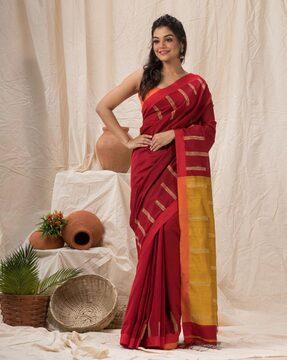 jamdani weave saree with blouse piece