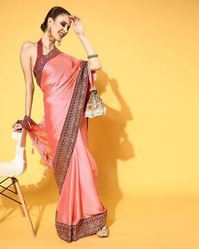 jamdani weave saree with blouse piece